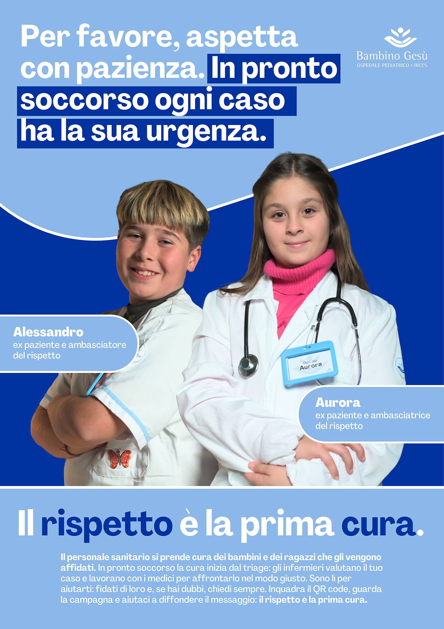 Bambino Gesù: parte la campagna “il rispetto è la prima cura”